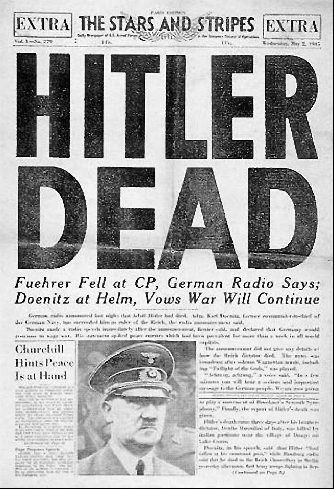 30.4. 1945 Hitler begeht Selbstmord